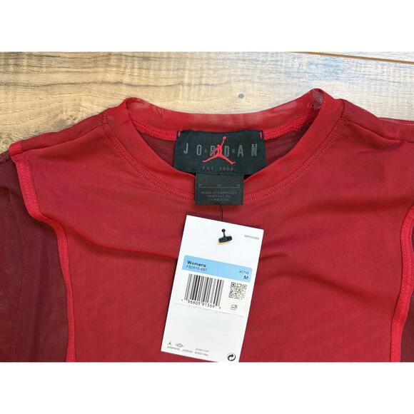 Jordan x Teyana Taylor Women's Mesh Layered Cropped Long-Sleeve Top - Picture 2 of 7